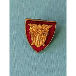 Home Front American Ordnance Association enameled lapel pin Korea Screw back